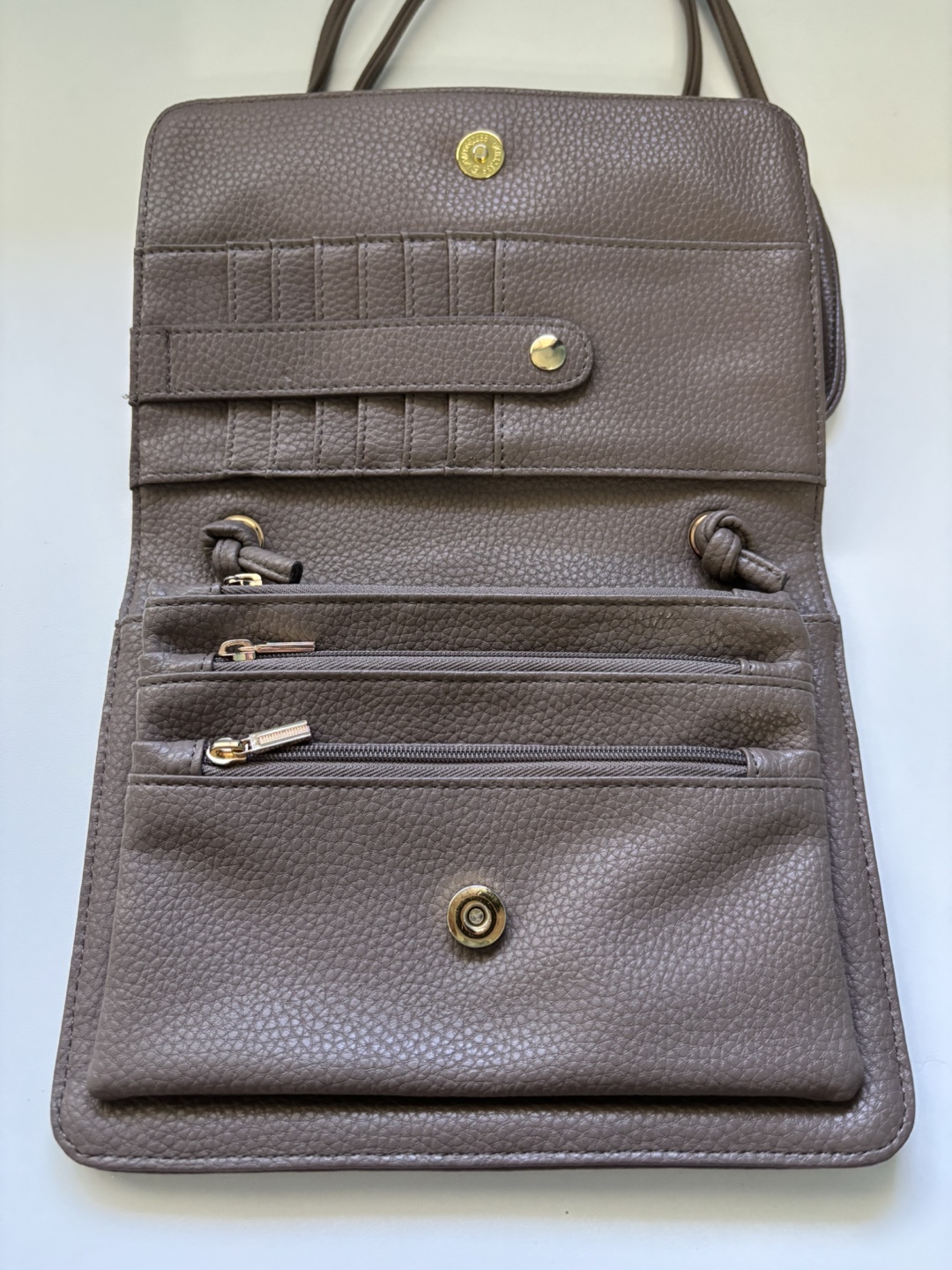 Colab Taupe Pebble Crossbody Wallet - photo 3