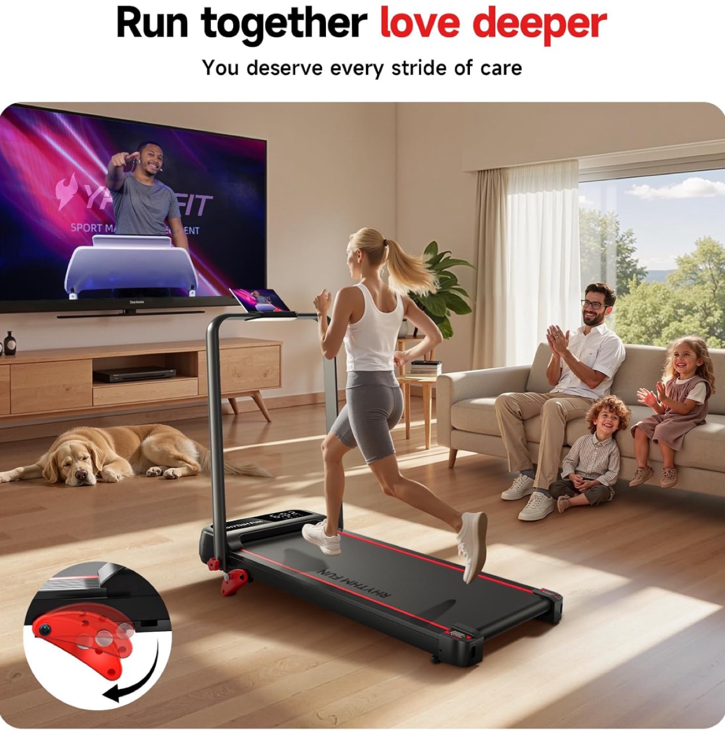 Rhythm Fun Under Desk Treadmill - Compact & Foldable - photo 3