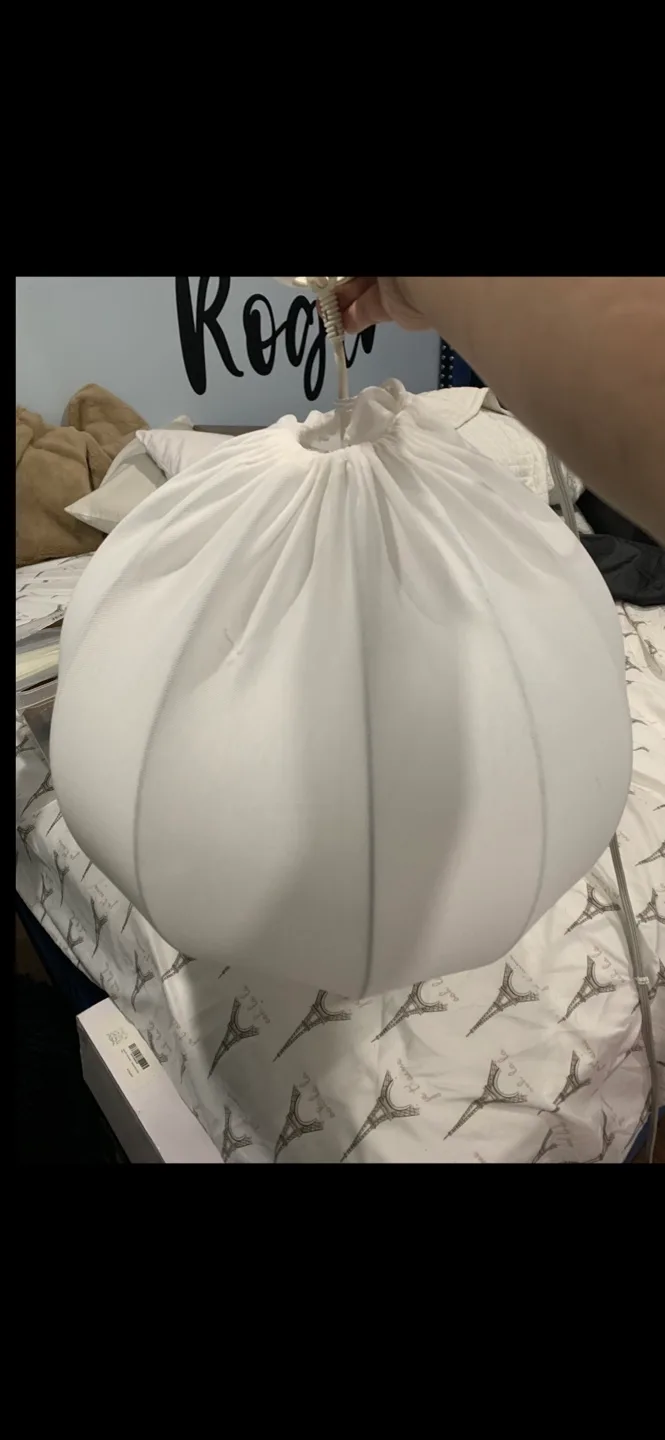 Artistic White Fabric Light Fixture image indicator(9)