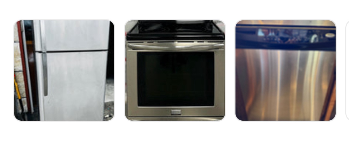Frigidaire Refrigerator, Whirlpool Dishwasher & Range