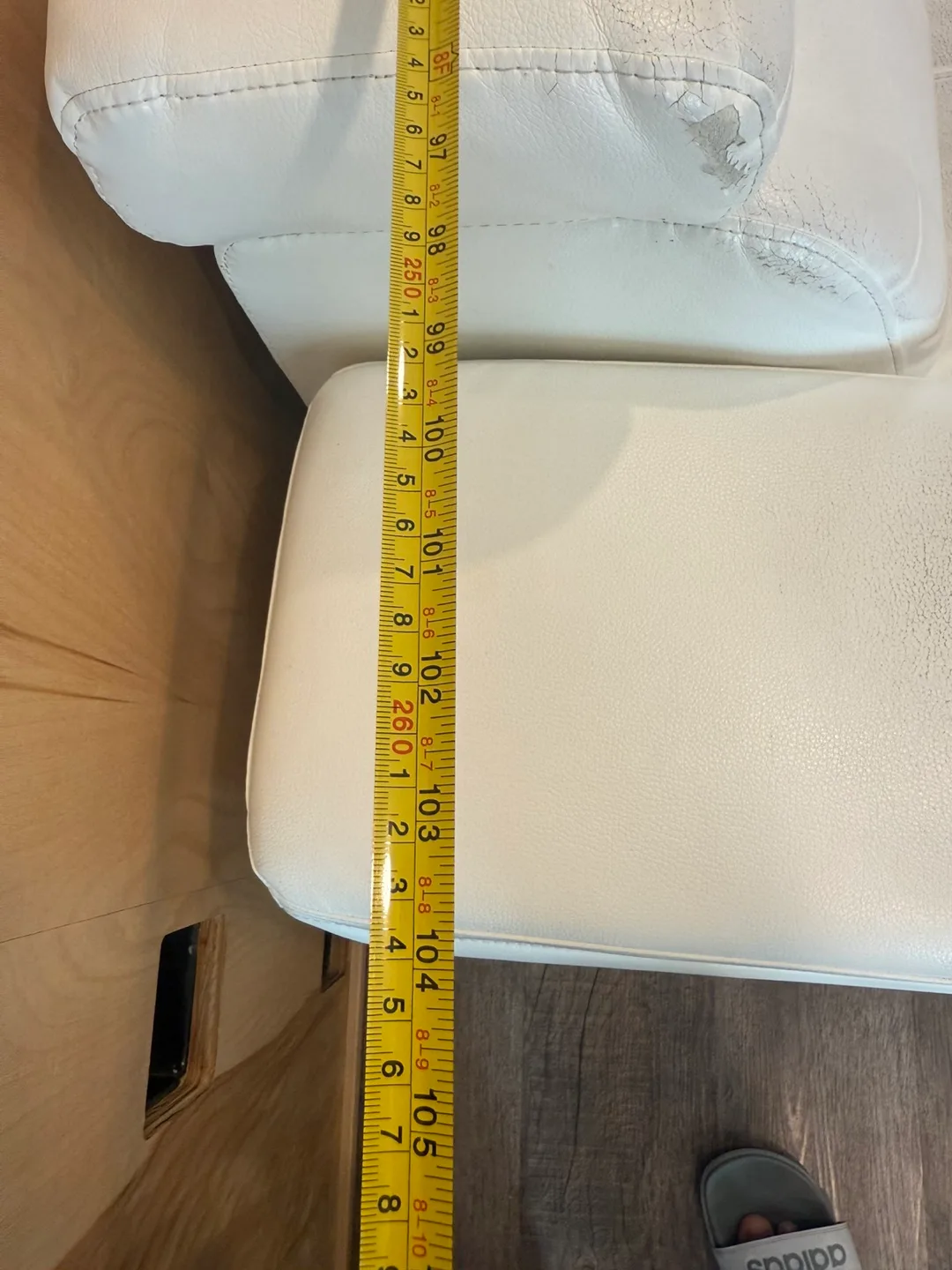 White Leather Sofa Bed –  (Delivery Available) image indicator(6)