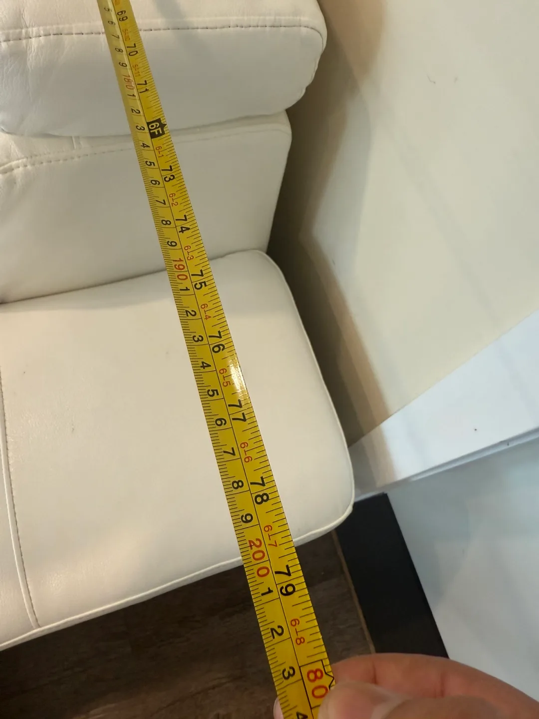 White Leather Sofa Bed –  (Delivery Available) image indicator(5)