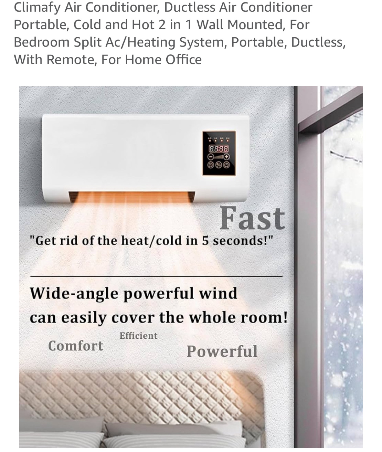 Climafy Air Conditioner, Ductless, Portable - photo 3