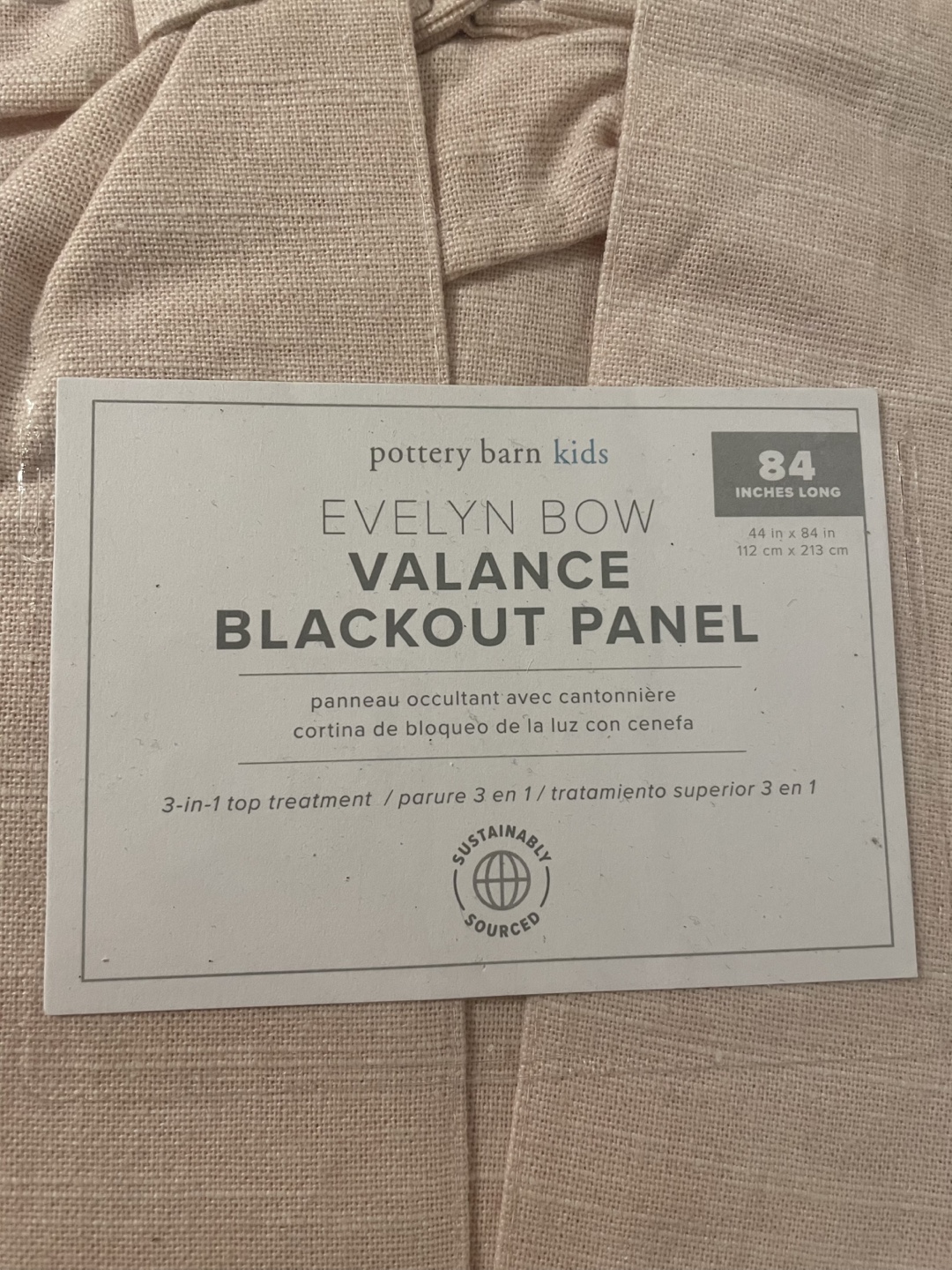 Pottery Barn Kids Evelyn Bow Valance Blackout Panel - photo 3