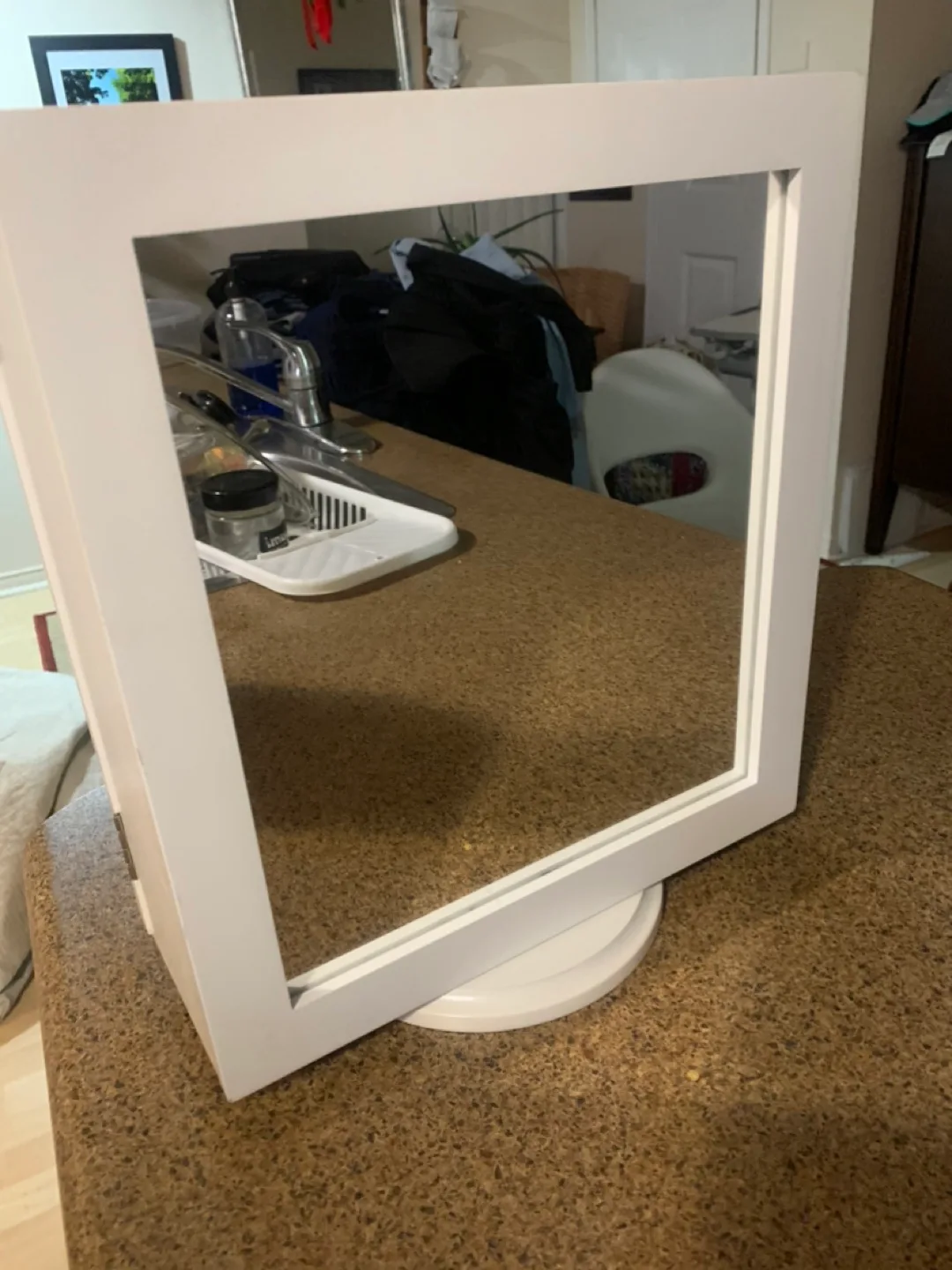 Rotating White Jewelry Organizer Cabinet image indicator(2)