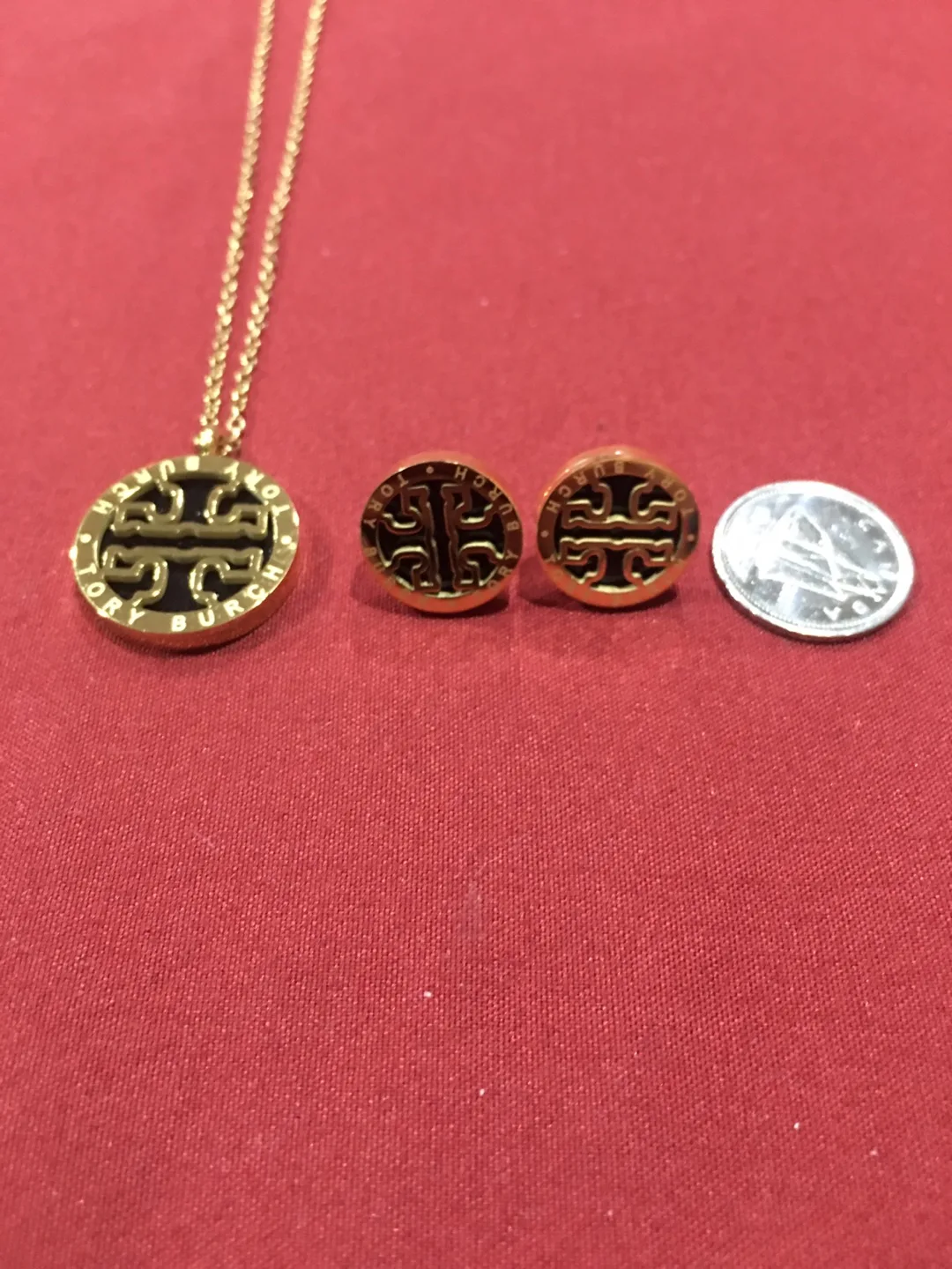 Tory Burch Necklace & Earrings Set - Gold image indicator(3)