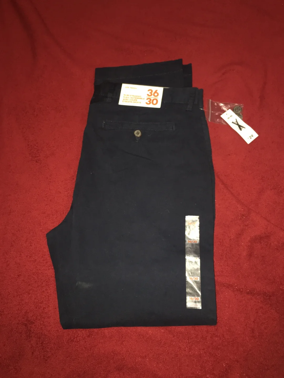 New Joe Fresh Slim Straight Flex Pants 36/30 image indicator(2)