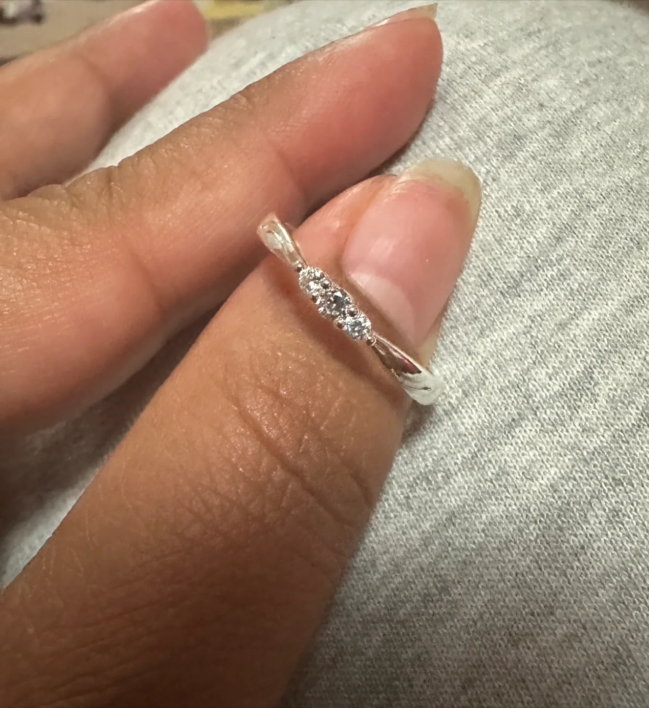 Sterling Silver Stackable Ring with Gemstones thumbnail