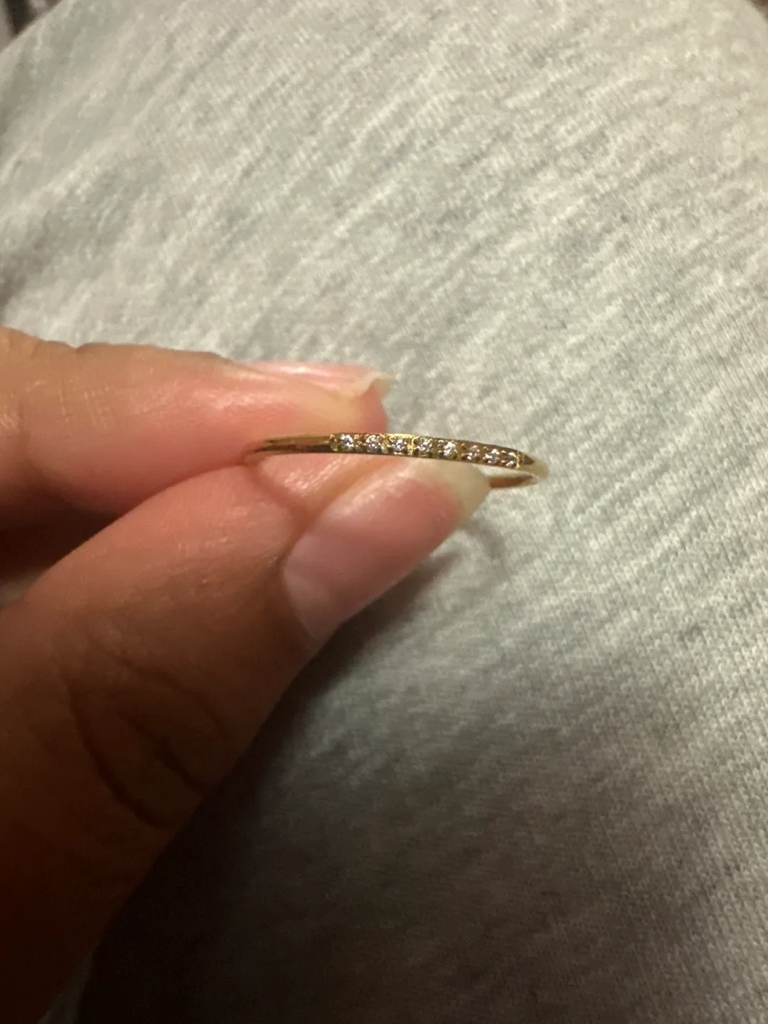 Stackable Ring with Zirconia - Gold Tone thumbnail