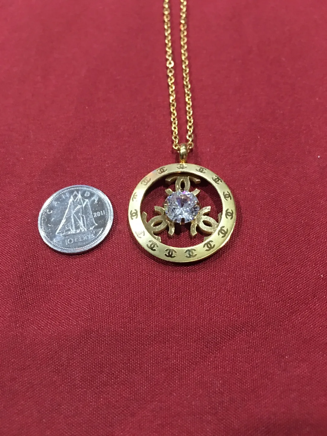 Chanel Gold Pendant Necklace image indicator(7)