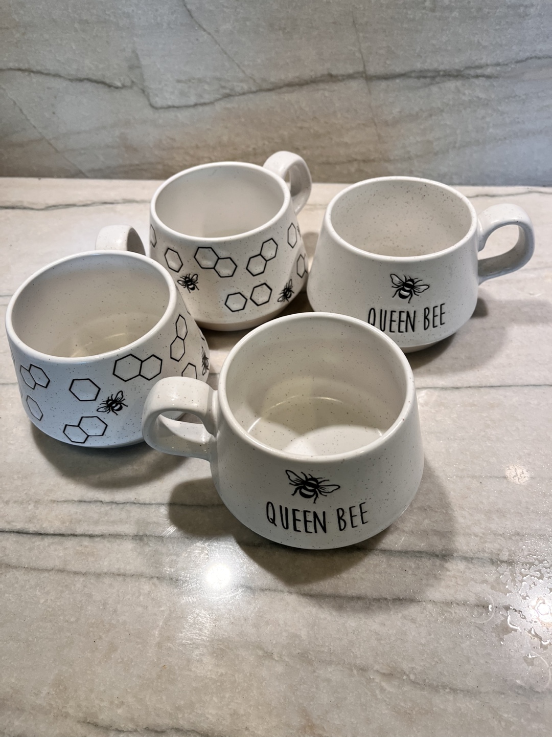 Set of 4 Queen Bee Coffee Mugs