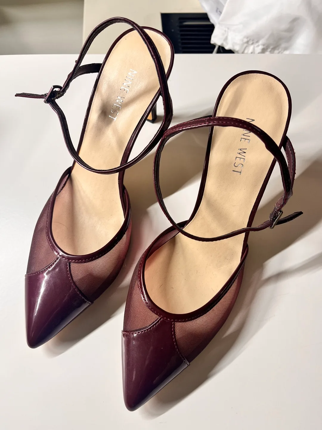 Nine West Heels - Burgundy, Size 9 thumbnail