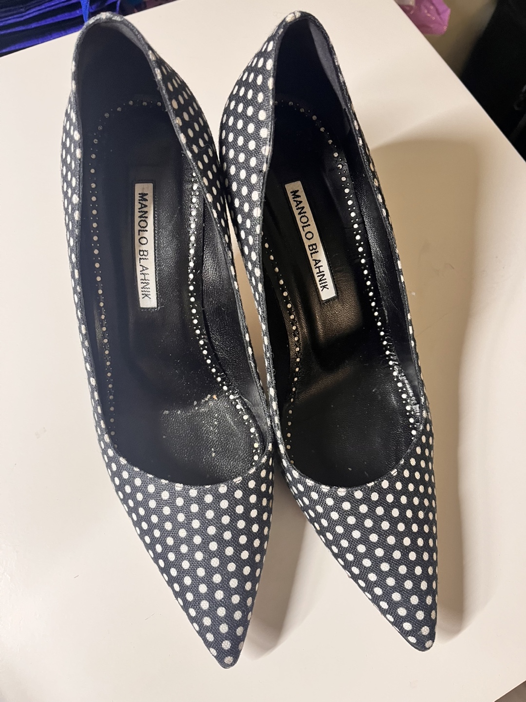 Manolo Blahnik Polka Dot Heels - size 40