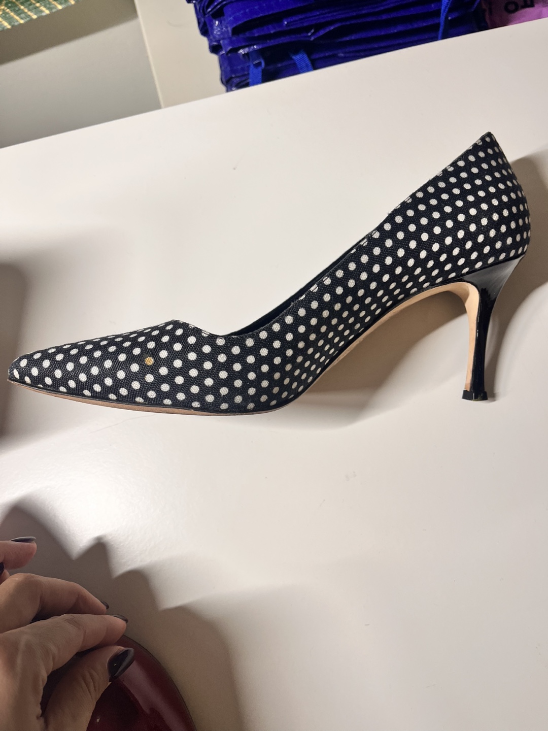 Manolo Blahnik Polka Dot Heels - size 40 - photo 2