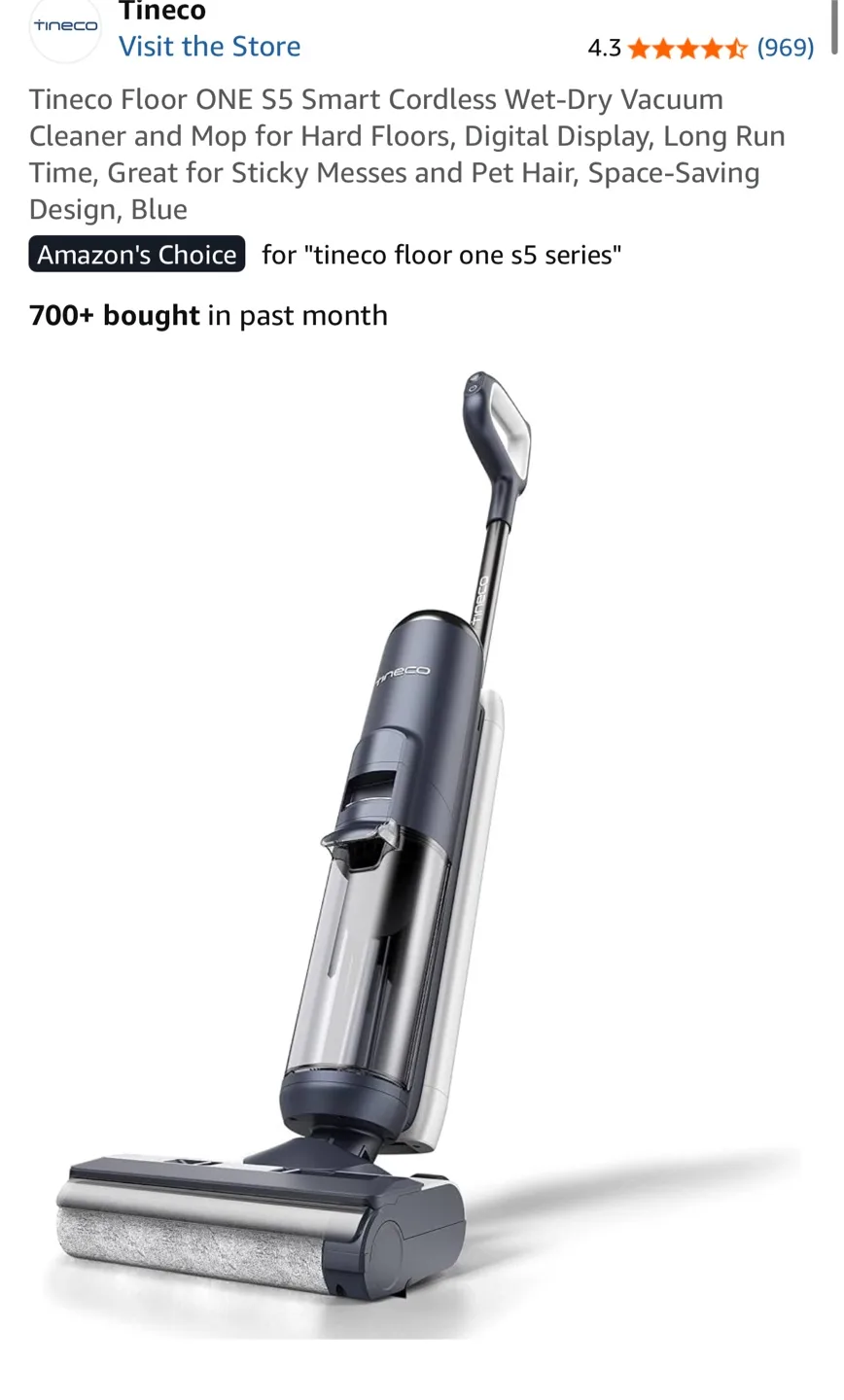 Tineco Floor One S5 Smart Cordless Floor Washer image indicator(3)