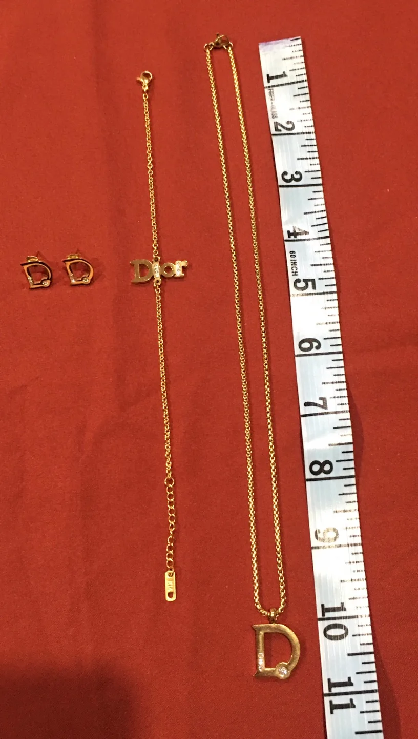 Dior Necklace, Bracelet, & Earrings Set image indicator(4)
