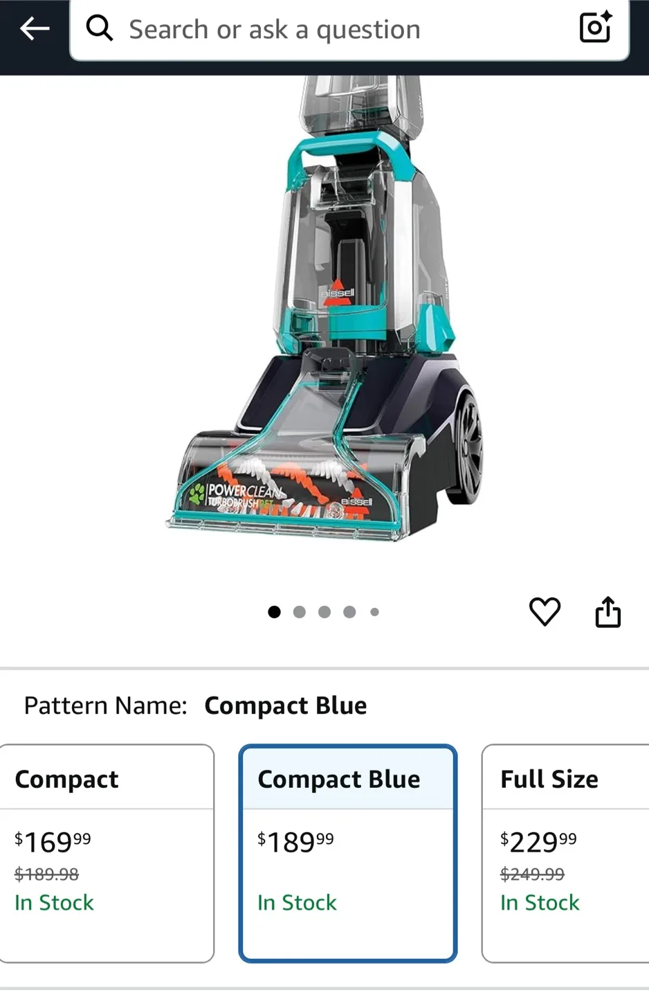 Bissell PowerClean TurboBrush Pet Carpet Cleaner image indicator(3)