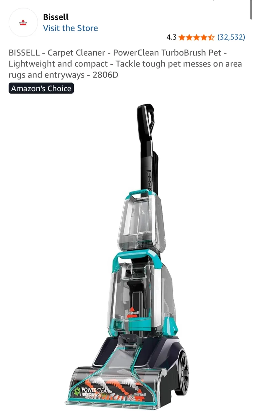 Bissell PowerClean TurboBrush Pet Carpet Cleaner image indicator(2)