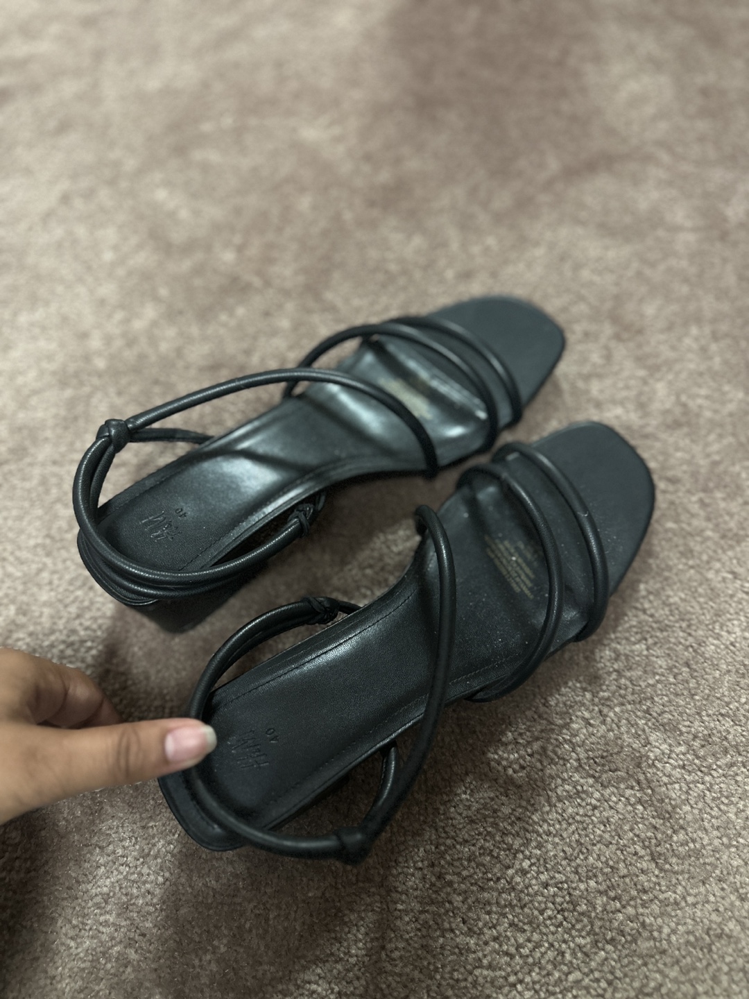 H&M Black Heeled Sandals - Size 8.5 or 9
