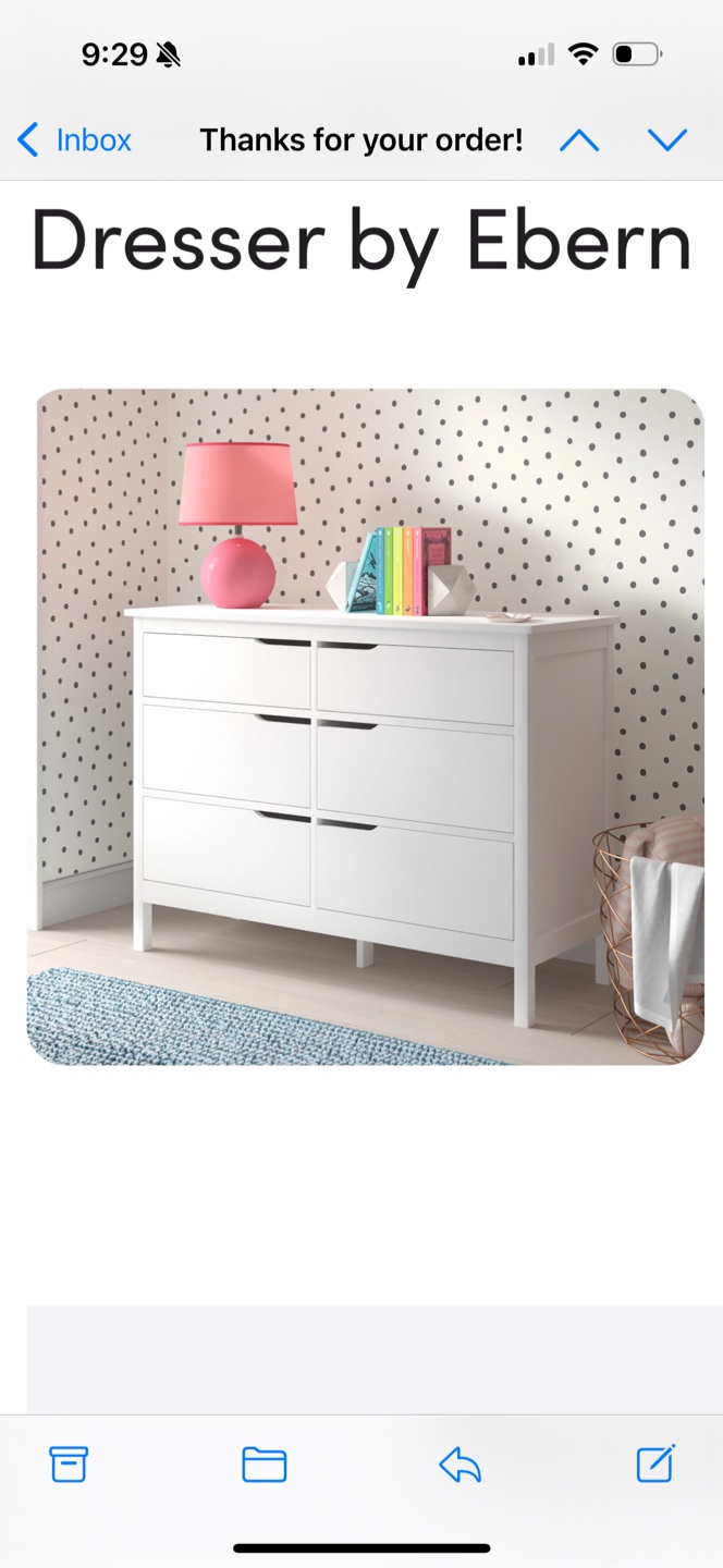 Ebern Designs White 6-Drawer Dresser - photo 3