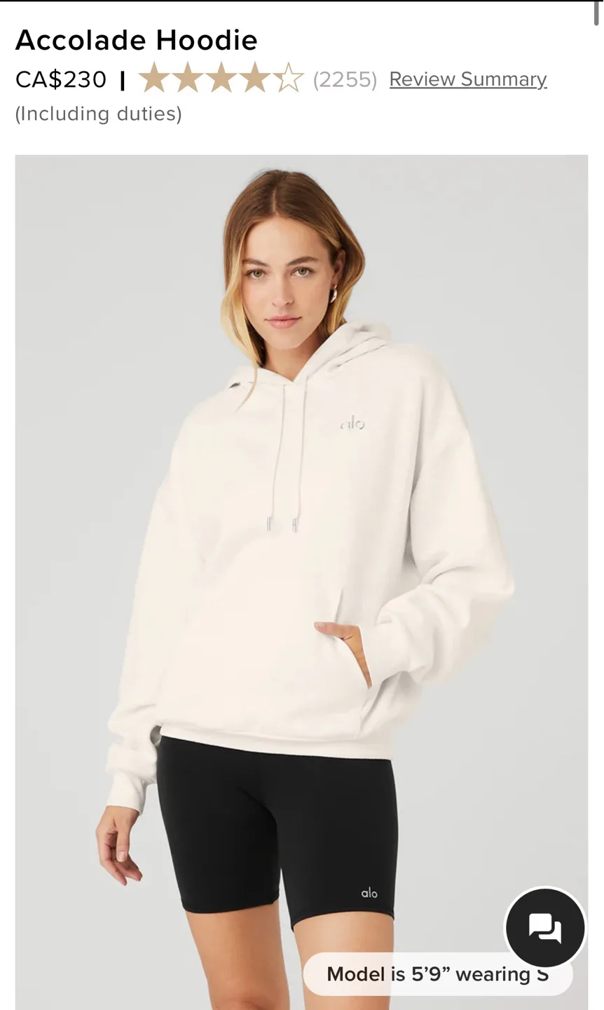 ALO Yoga Accolade Hoodie - White image indicator(6)