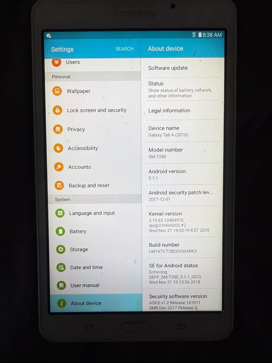 Samsung Galaxy Tab A6 image indicator(4)