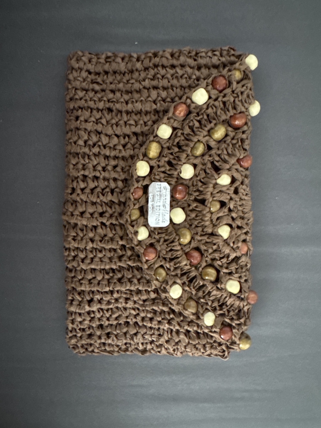 Brand new Brown Beaded Clutch - Special Edition