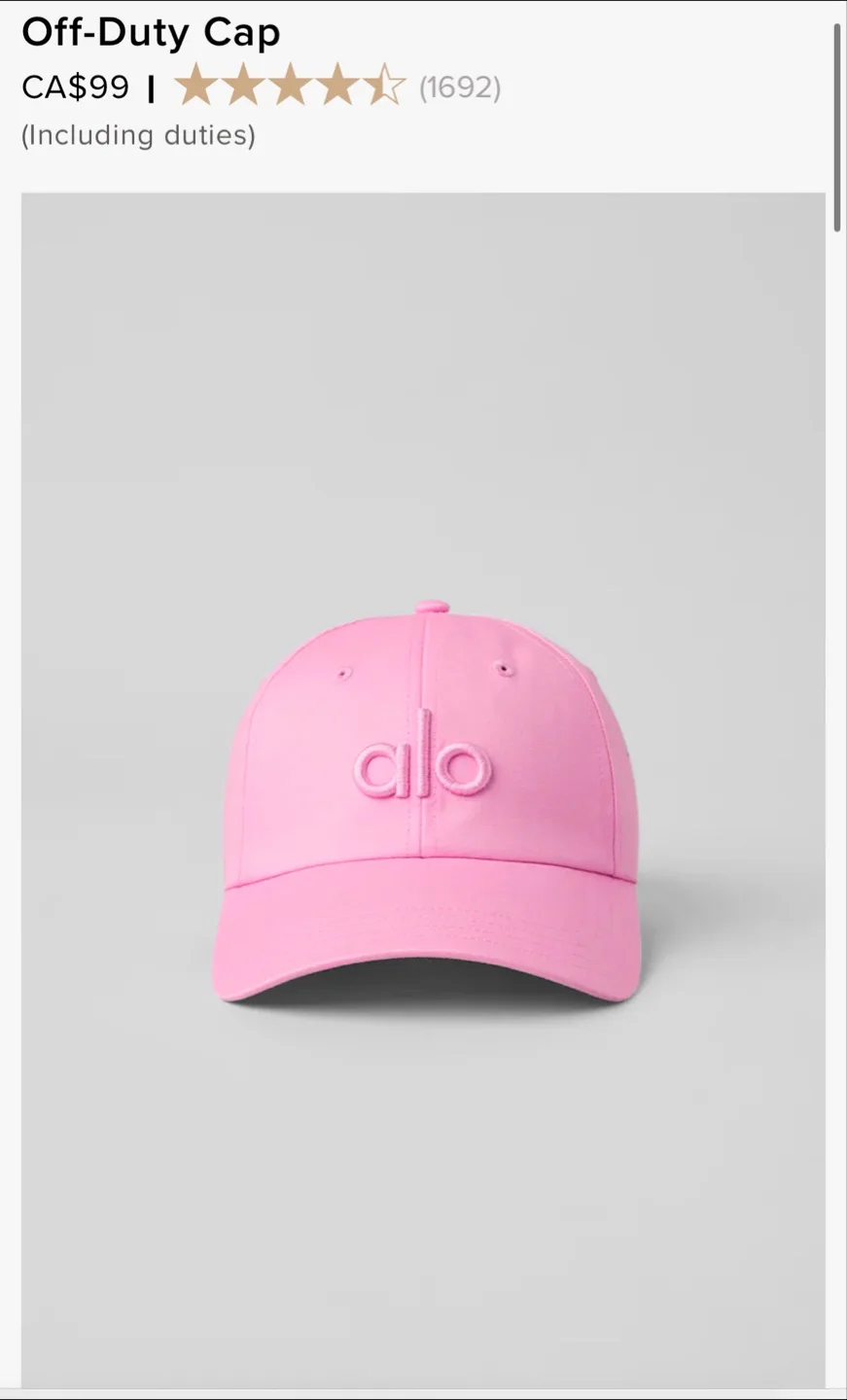 New Alo Yoga Off-Duty Cap - Pink image indicator(2)