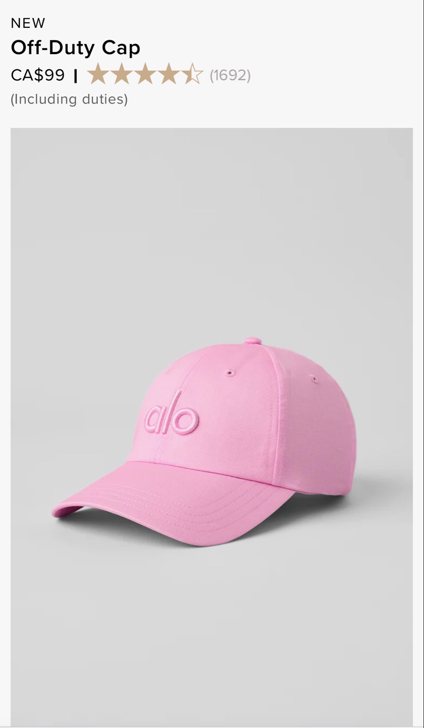 New Alo Yoga Off-Duty Cap - Pink - photo 3