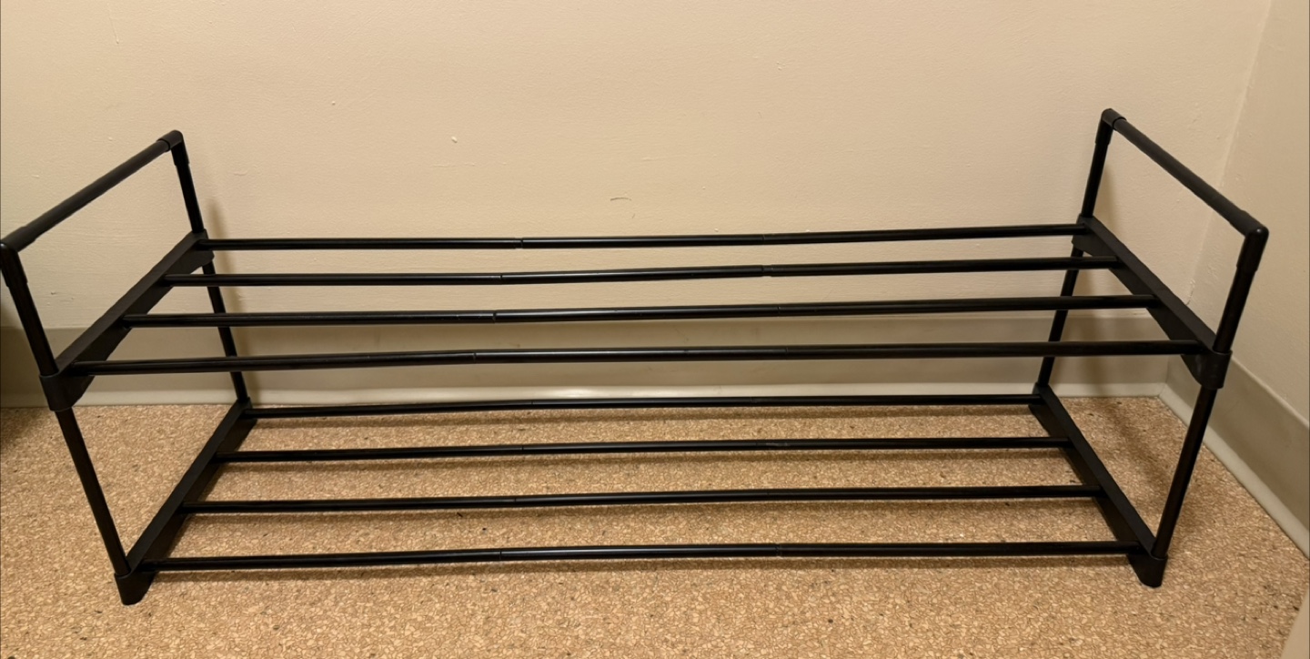 Black Metal Shoe Rack