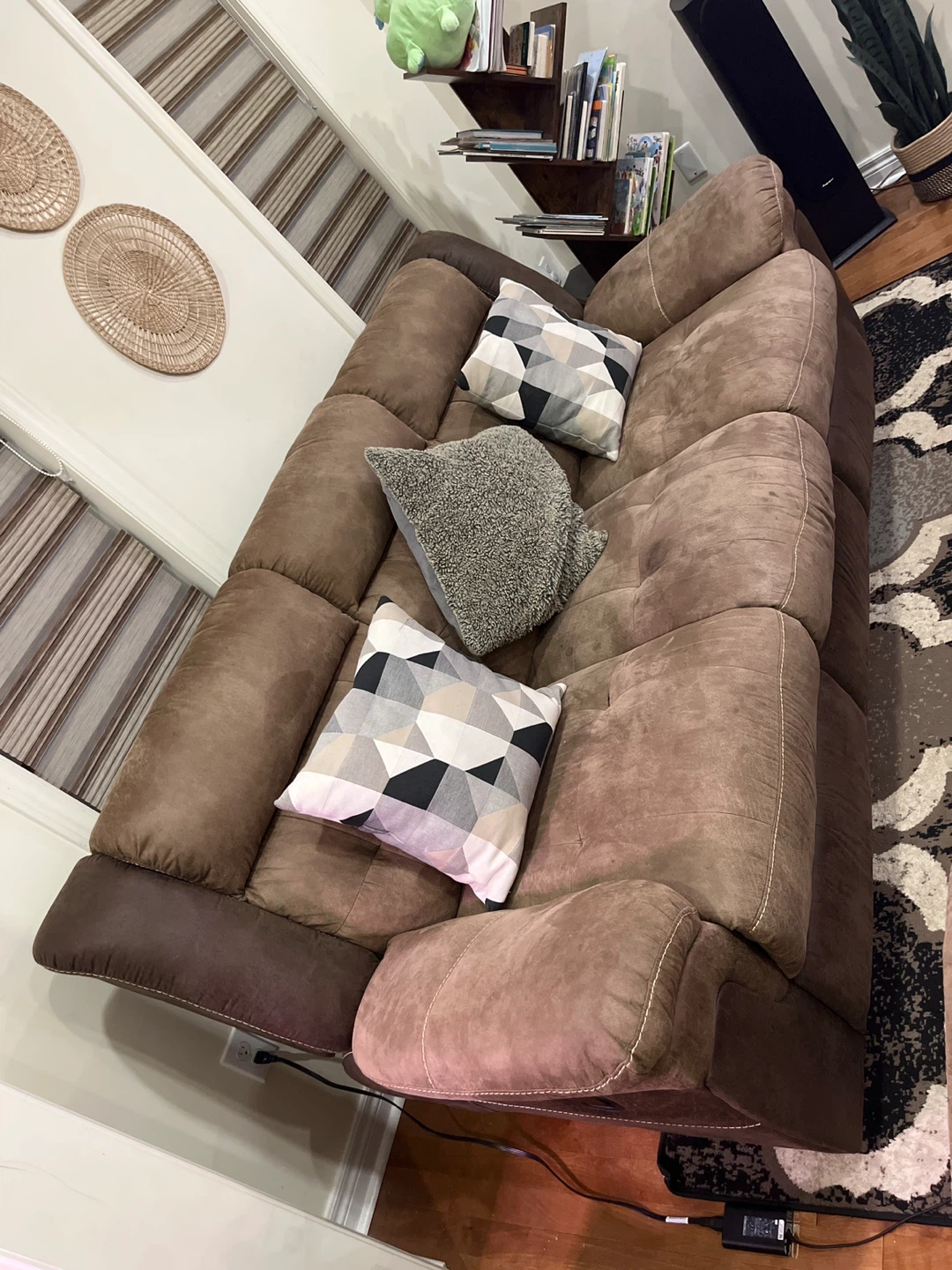 Brown Reclining Sofa - photo 2