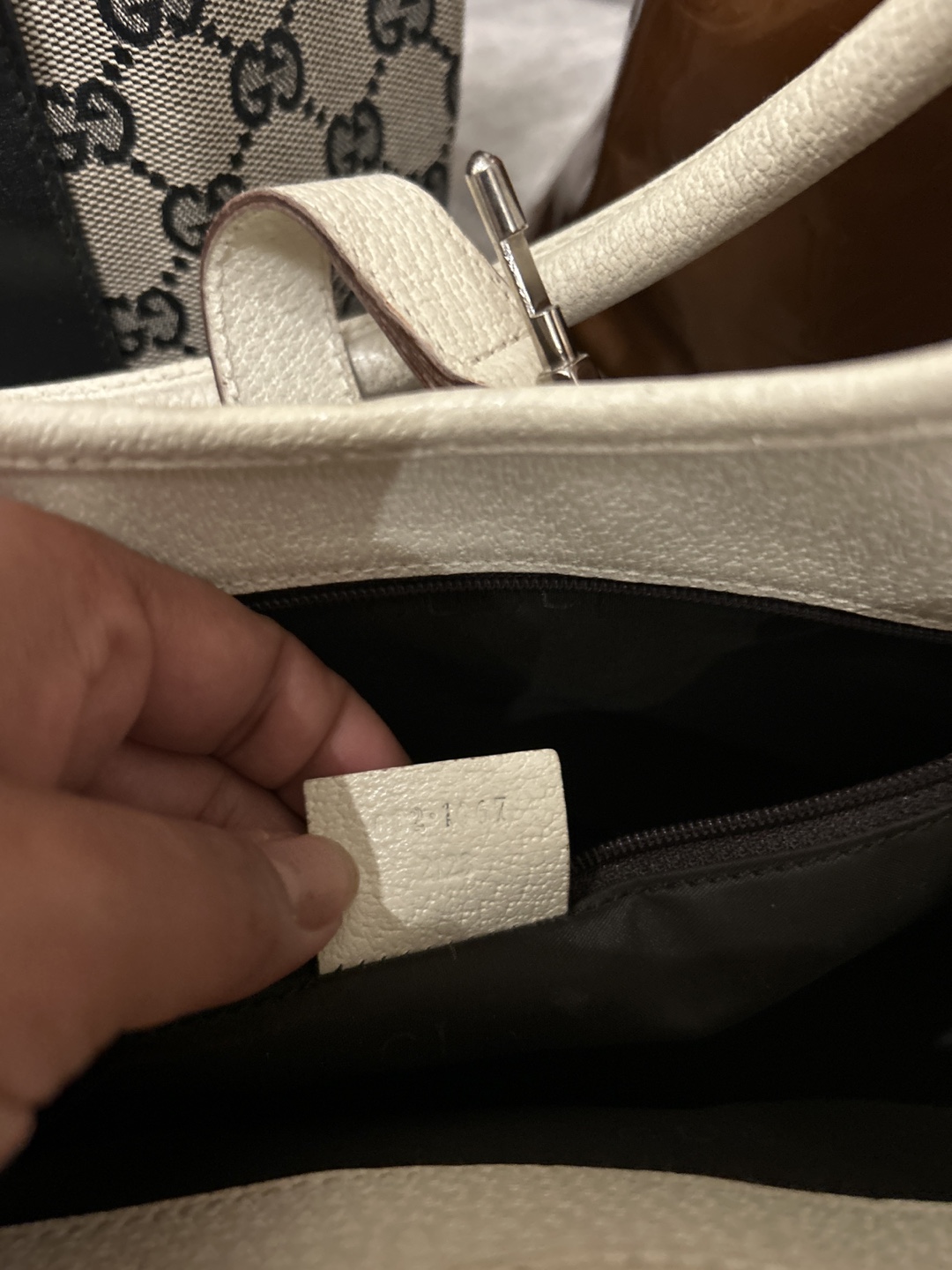 Gucci Jacky Beige Canvas & Leather Handbag - photo 4