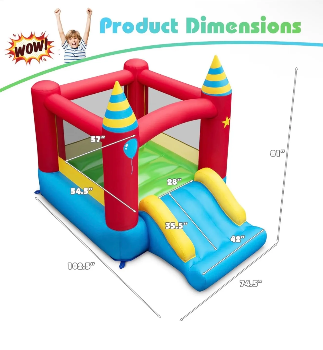 Inflatable Bounce Castle Kids Jumping Bouncer image indicator(3)