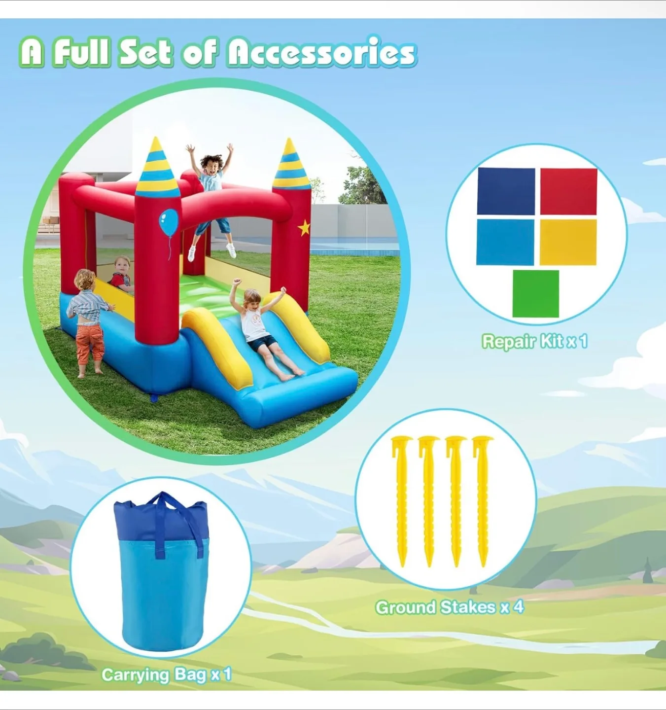 Inflatable Bounce Castle Kids Jumping Bouncer image indicator(2)