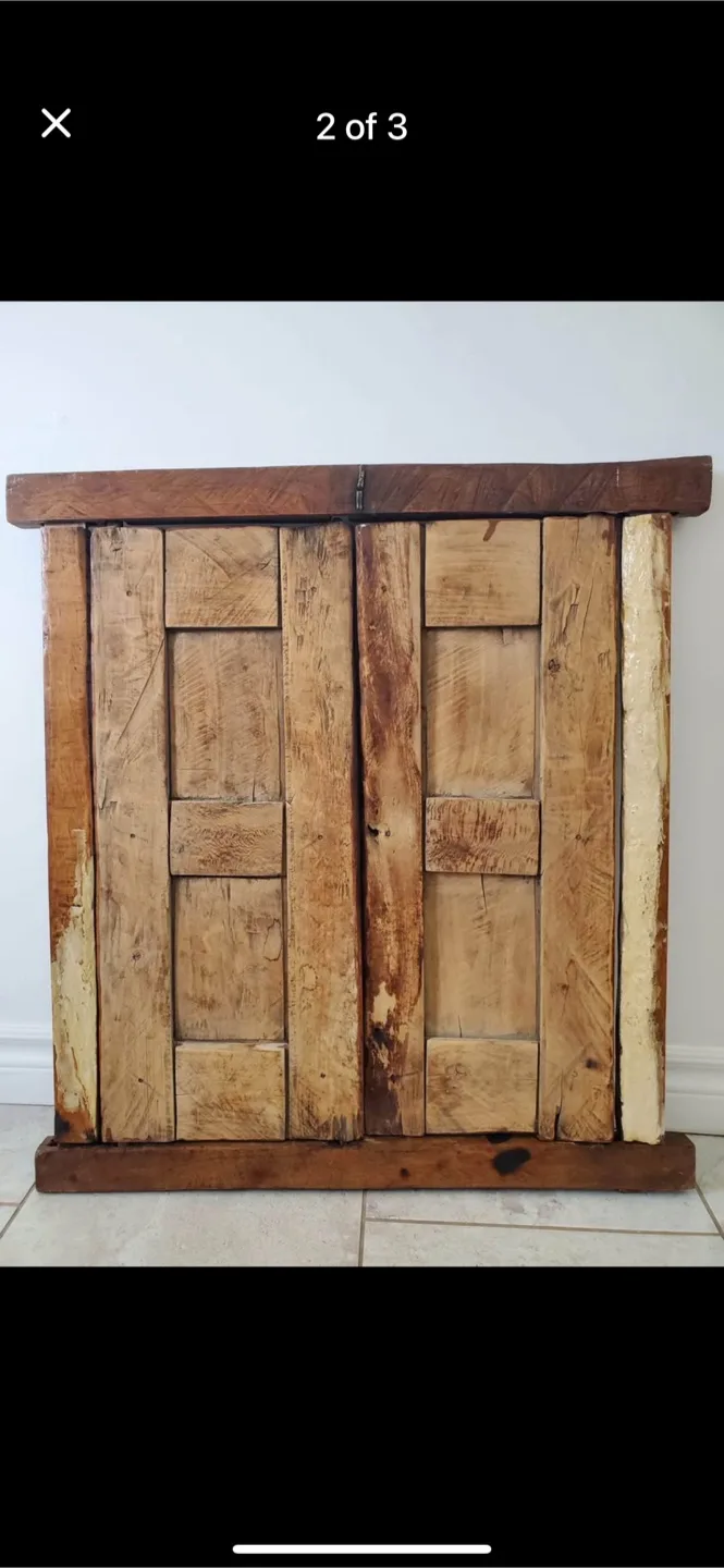 Antique Rustic Wooden small door size 71 cm in 61 cm thumbnail