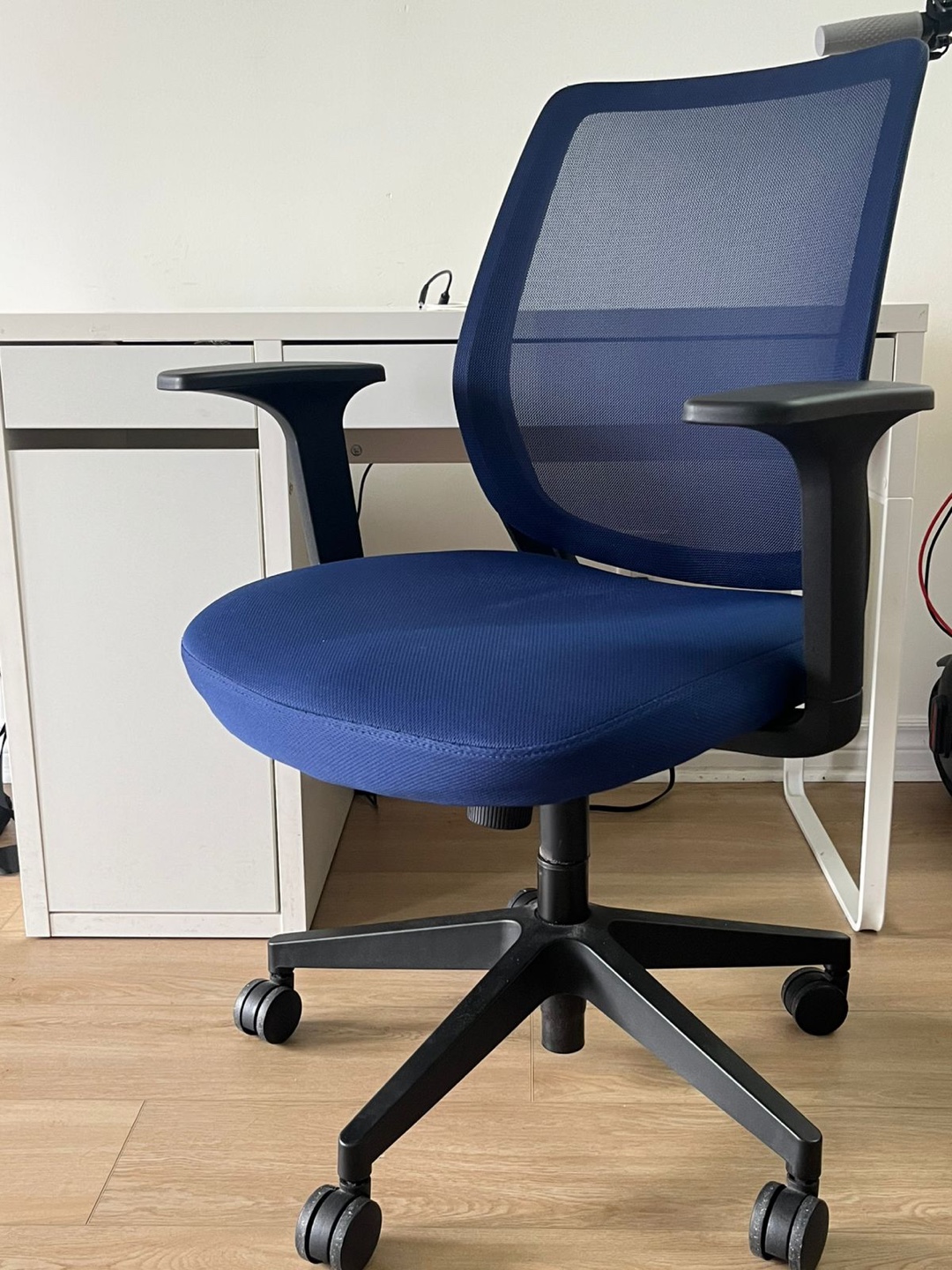 White Desk and l Office Chair