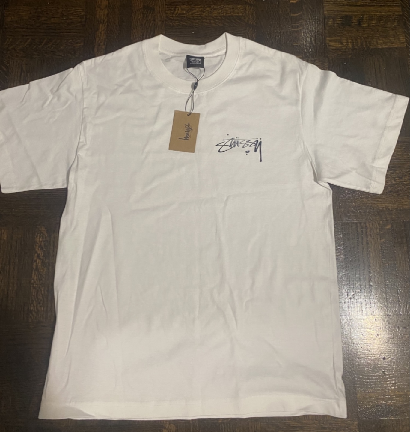 New Stussy White T-Shirt, Size Small