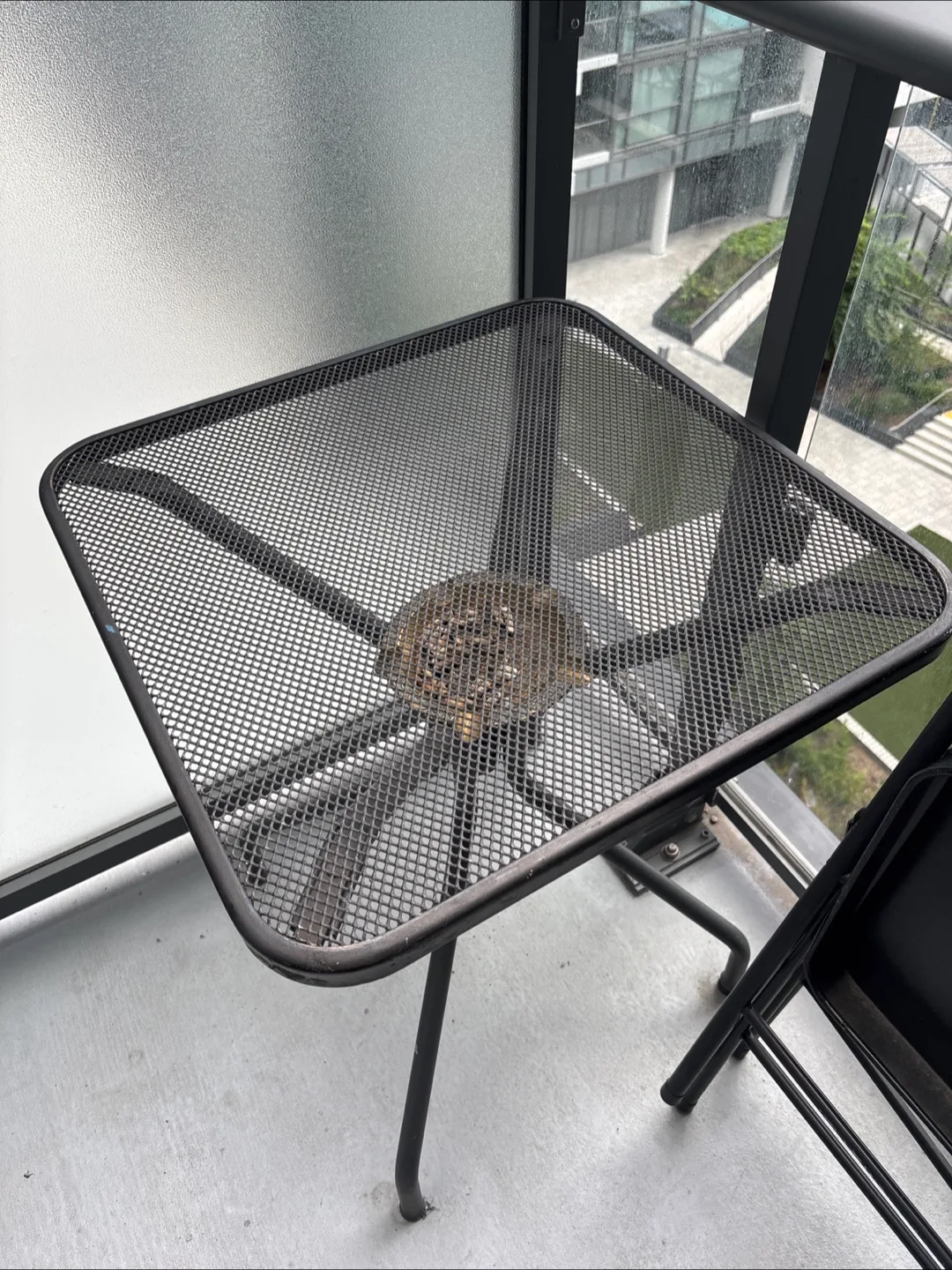 Black Folding Chairs & Metal Table Set image indicator(3)