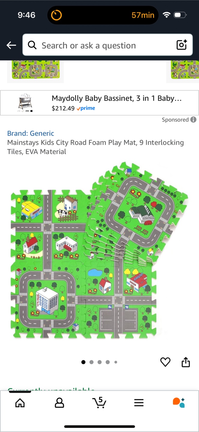 FREE-Mainstays Kids City Road Foam Play Mat
