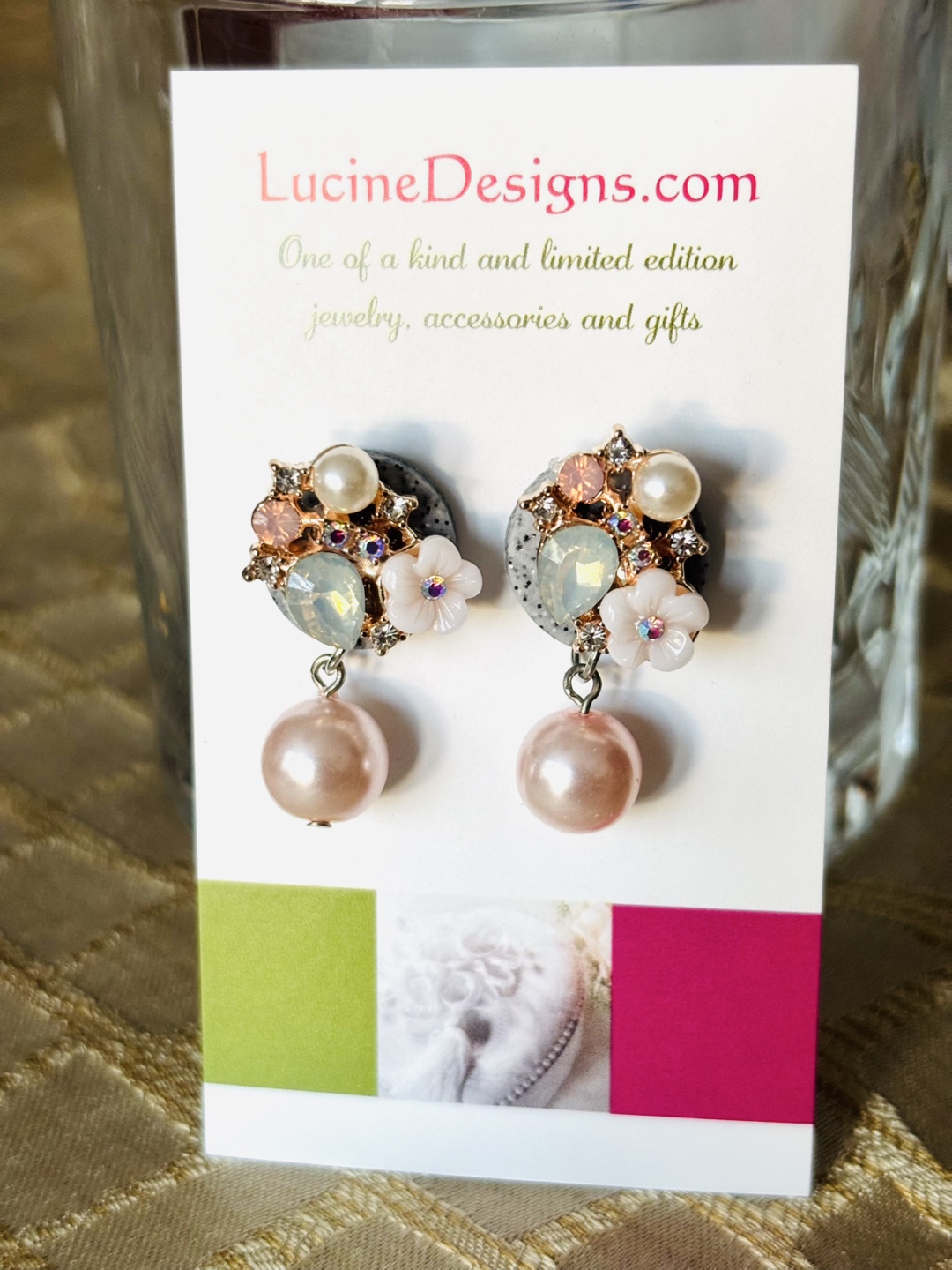 Lucine Designs Pearl Drop Earrings, new boutique jewelry - photo 2