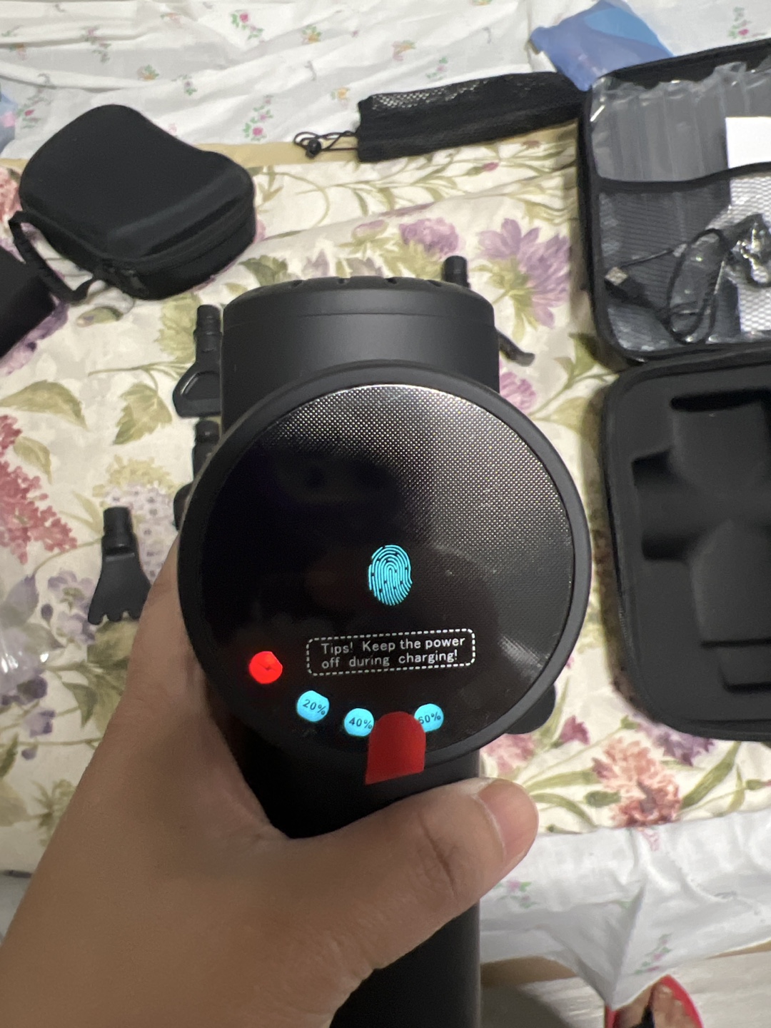 Massage Gun with Attachments & Case - photo 3