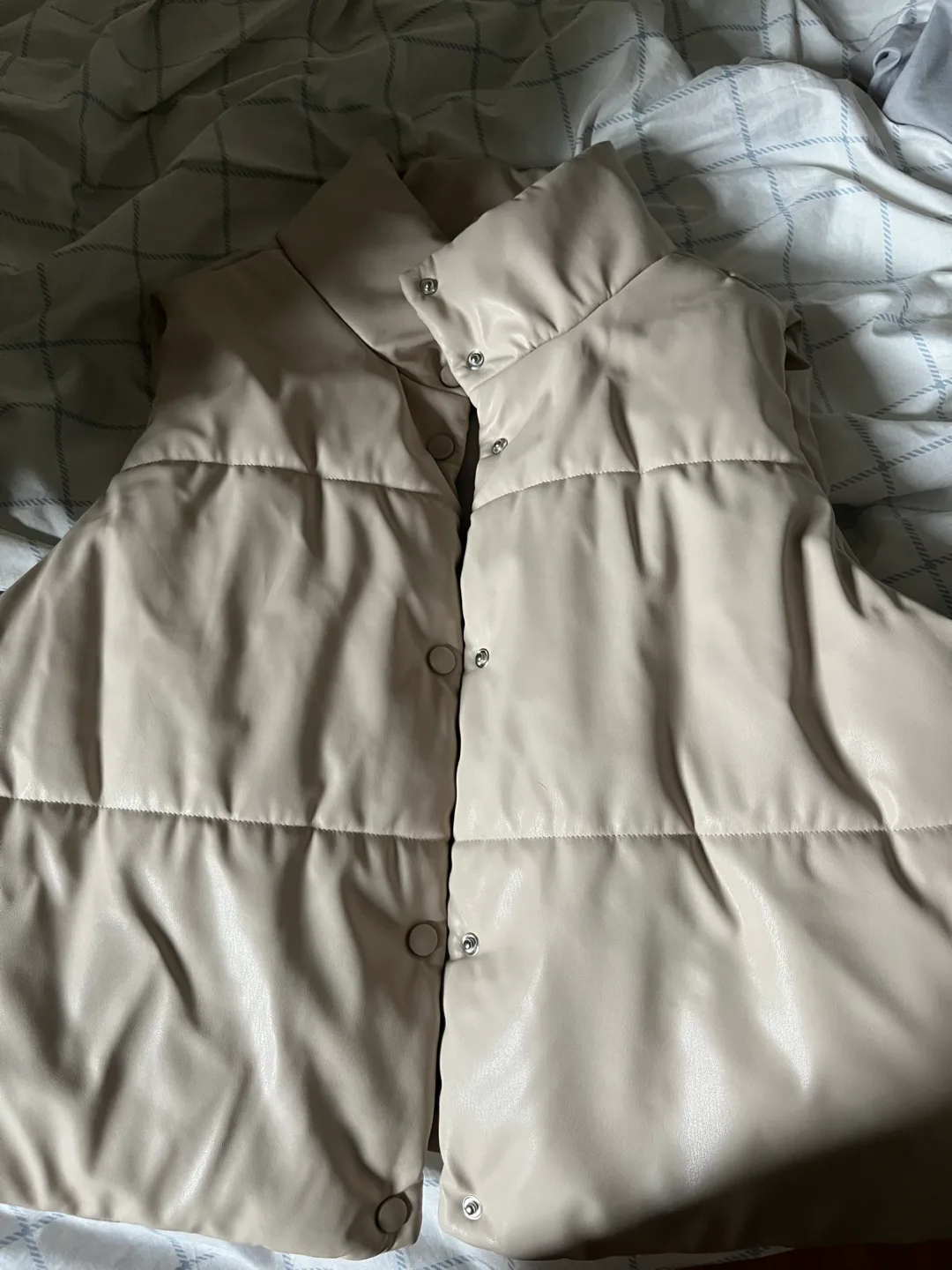 Beige Puffer Vest thumbnail