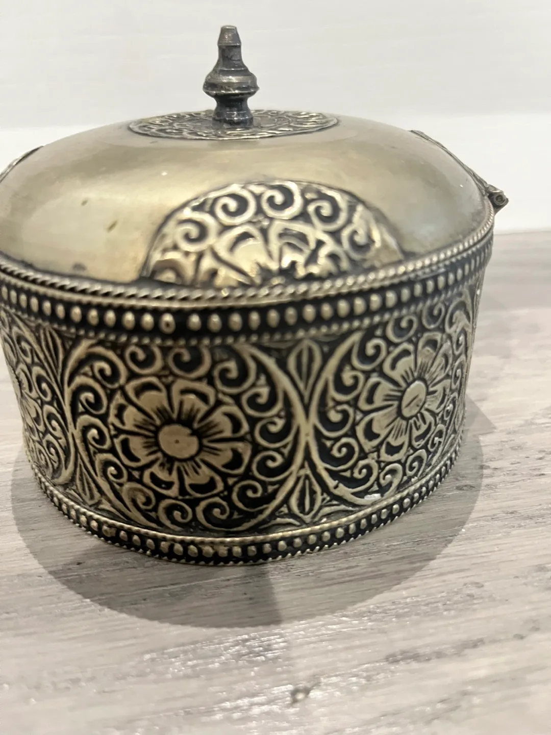 Ornate Silver Trinket Box- Barber Antique image indicator(3)