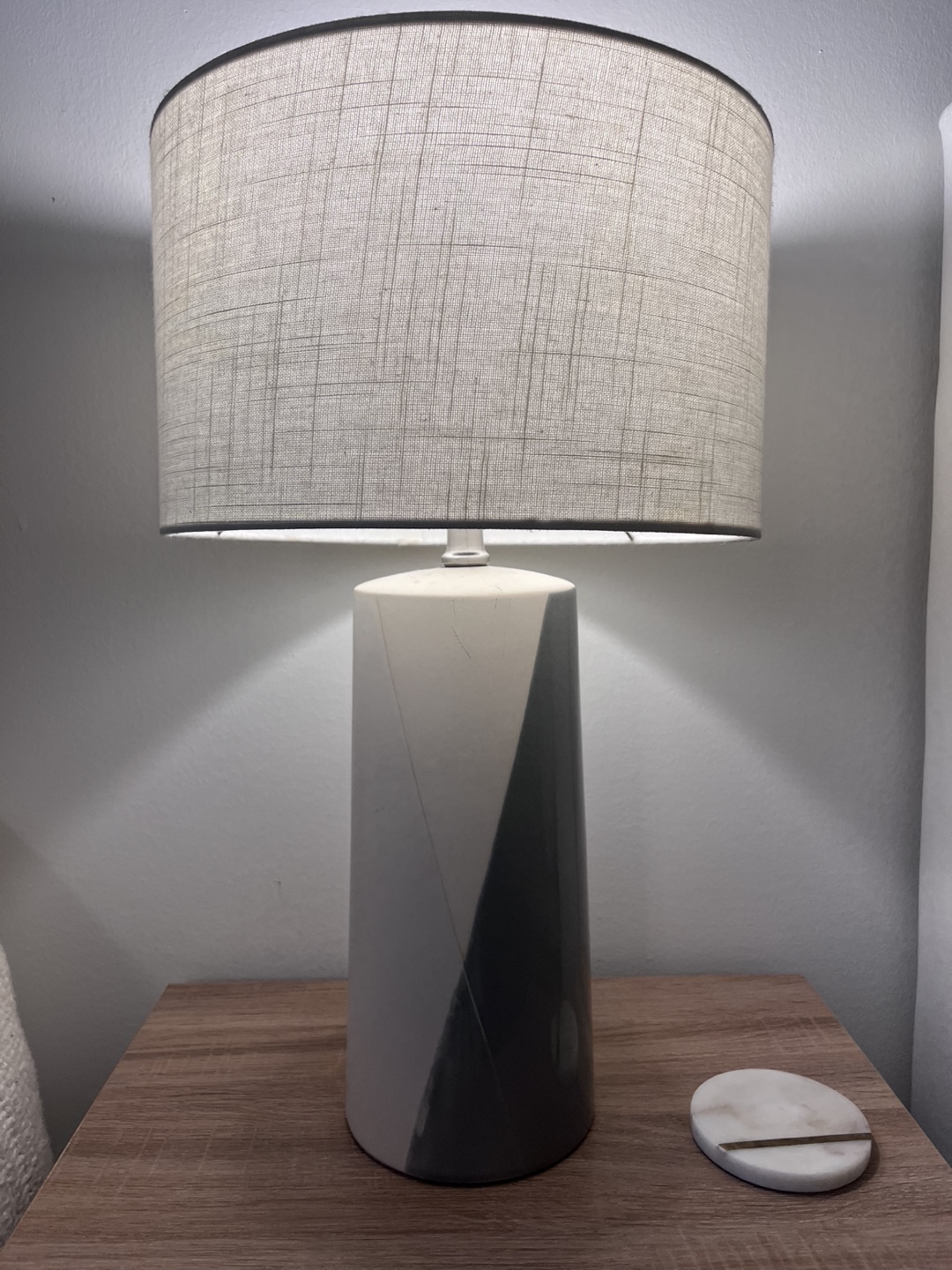 Table Lamp Set - Gray and White