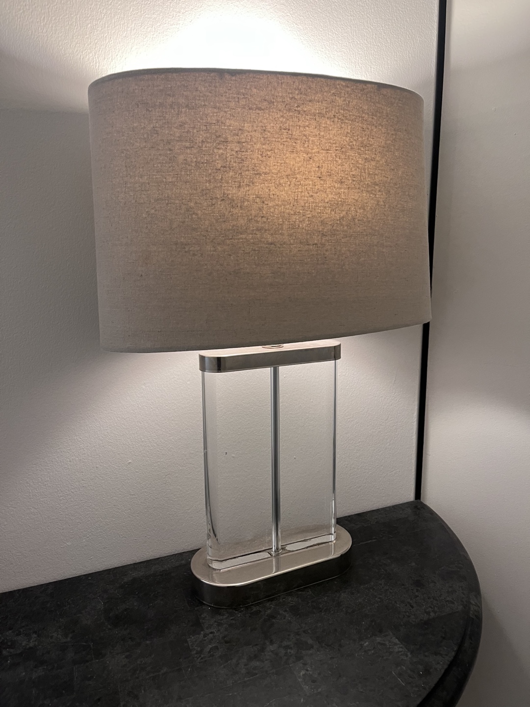 Table Lamp with Clear Base