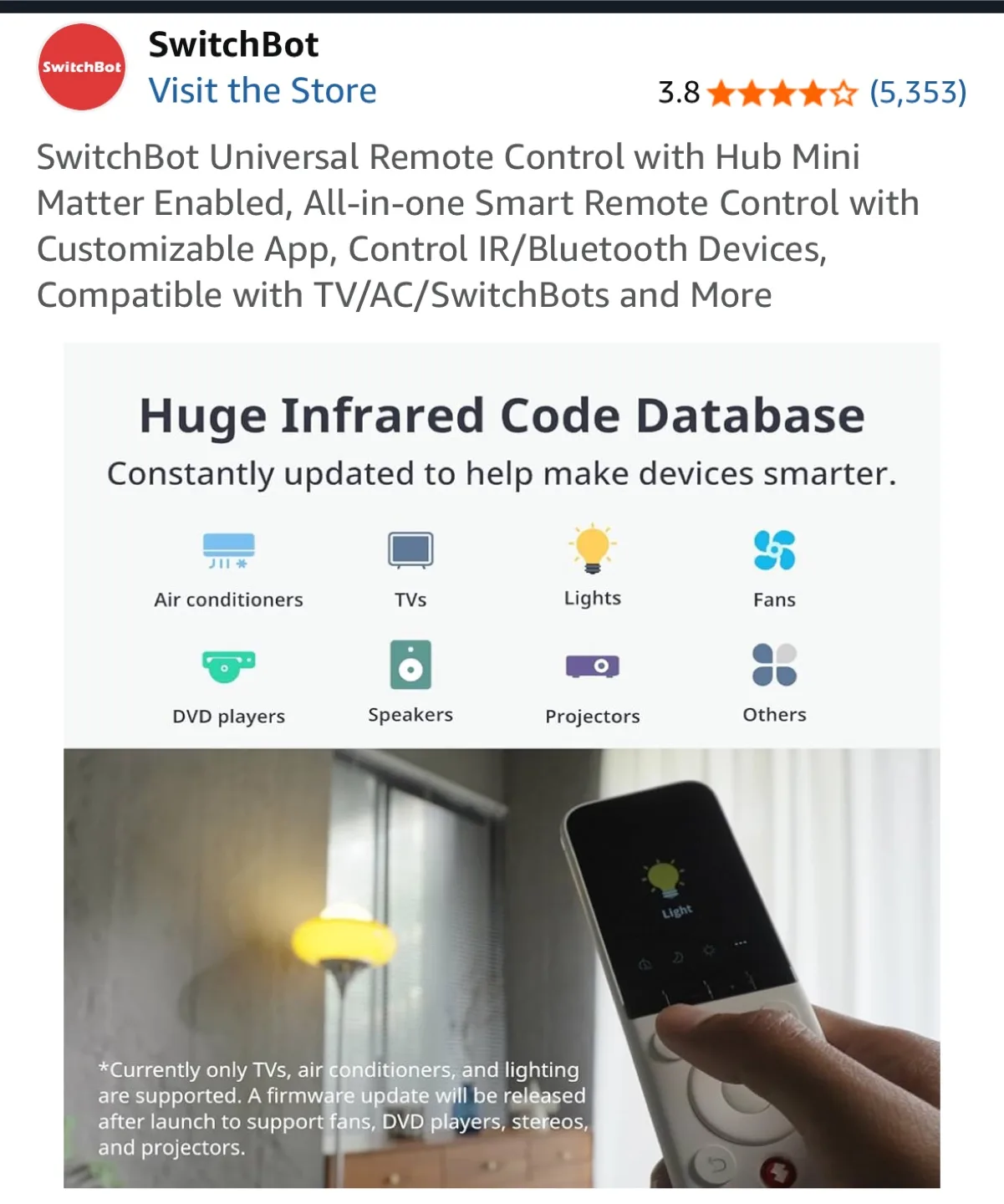 SwitchBot Universal Remote Control w/ Hub Mini image indicator(6)