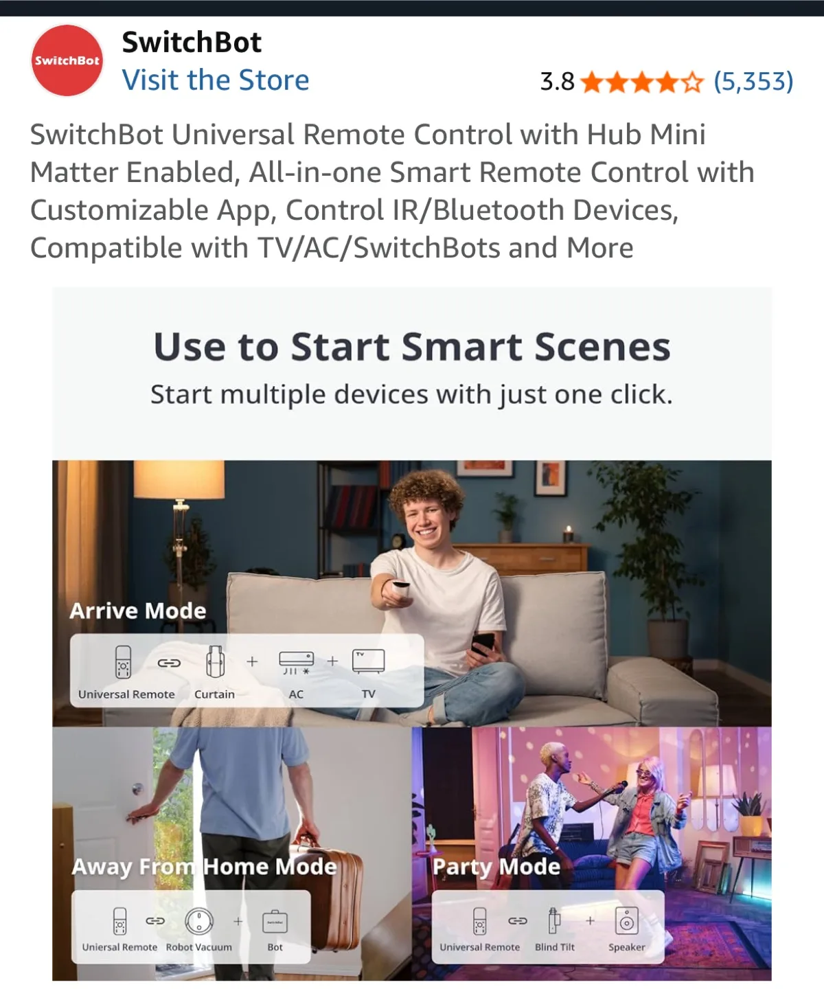 SwitchBot Universal Remote Control w/ Hub Mini image indicator(4)