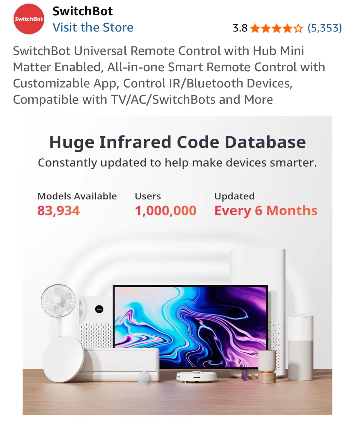 SwitchBot Universal Remote Control w/ Hub Mini image indicator(5)