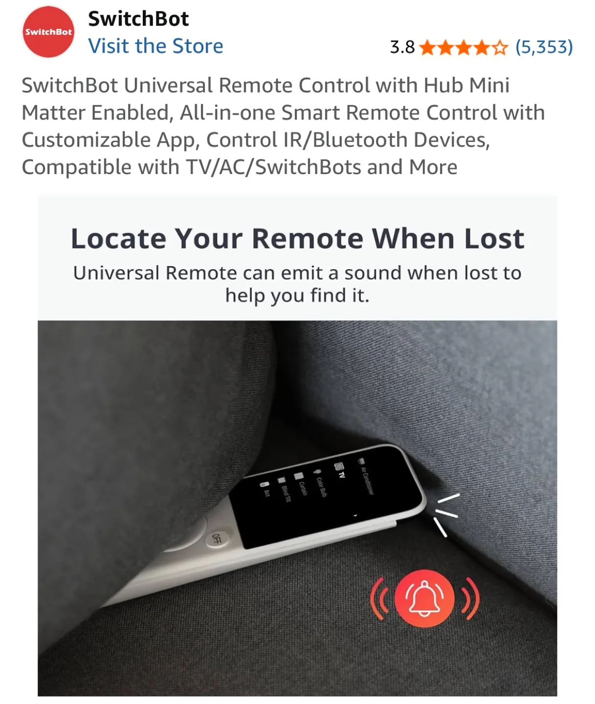 SwitchBot Universal Remote Control w/ Hub Mini image indicator(9)