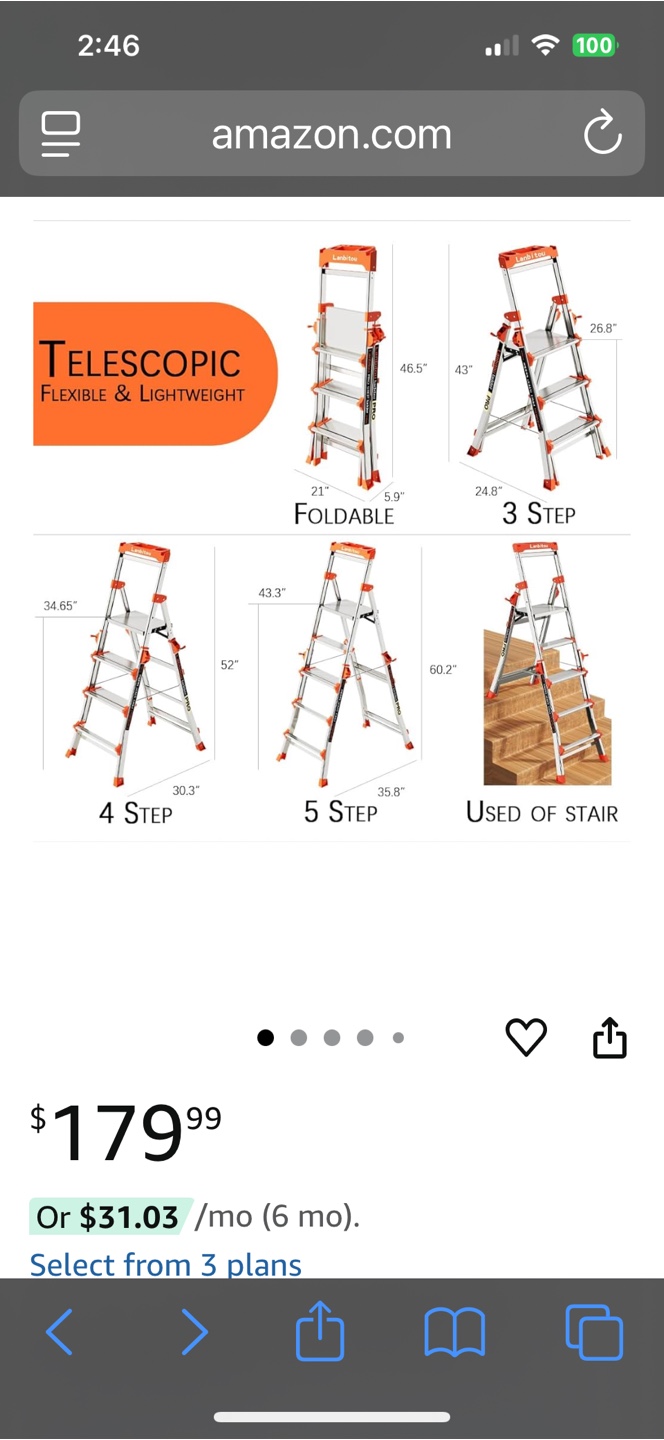 [Moving Sale] 5-Step Ladder w/ Tool Tray - photo 2